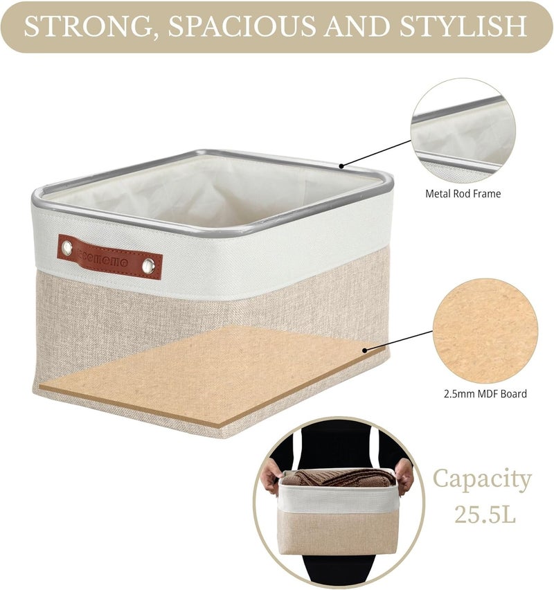 DECOMOMO Large Fabric Storage Bins - Set of 3 - Image 4